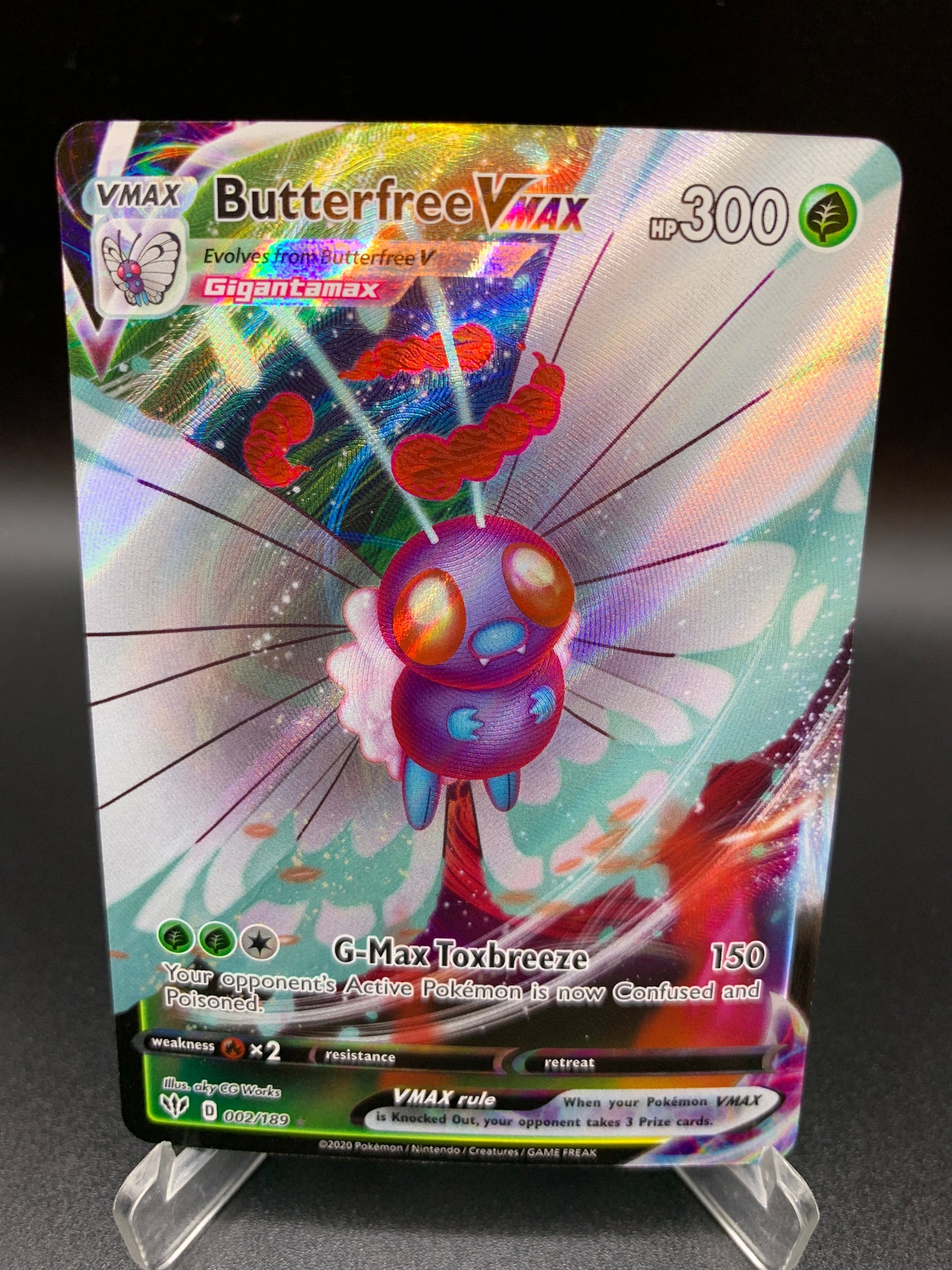 Pokémon TCG: 2020 Butterfree VMAX 002/189 SWSH: Darkness Ablaze