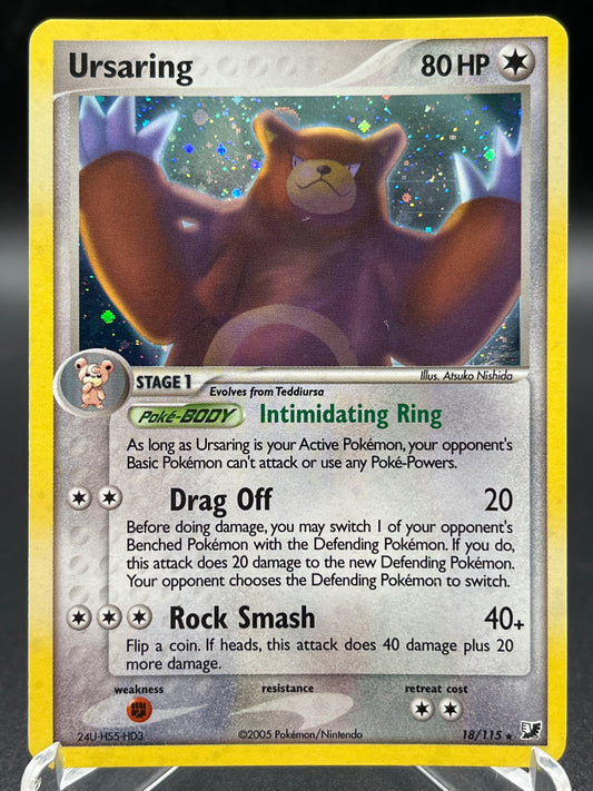 Pokémon TCG: 2005 Ursaring 18/115 Unseen Forces Holo