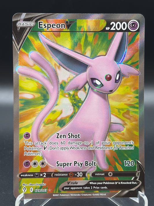 Pokémon TCG 2021 Espeon V 179/203 Evolving Skies
