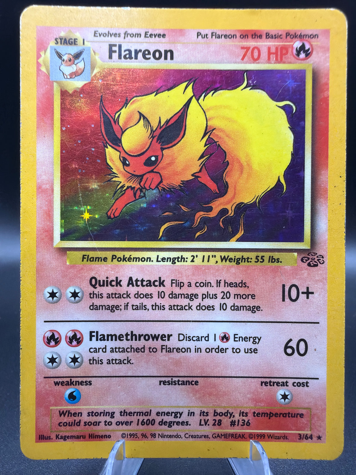 Pokémon TCG: 1999 - Flareon 3/64 - Jungle Holo