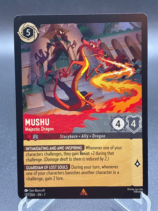 Lorcana TCG: Mushu Majestic Dragon 137/204 Archazia's Island