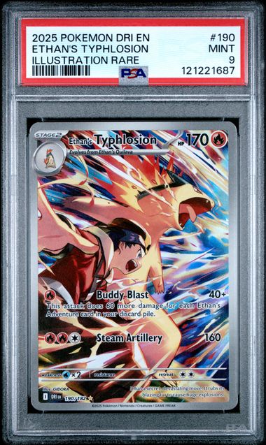 PSA 9 Pokémon TCG: 2025 Ethan's Typhlosion 190/182 SV: Destined Rivals