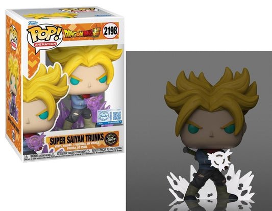 Funko PoP! Animation: Dragon Ball Super - Super Saiyan Trunks 2198 (Limited Edition Glow Chase) Special Edition Funko