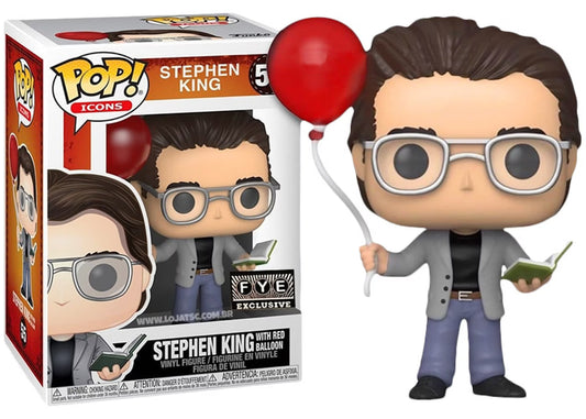 Funko PoP! ICONS: Stephen Kings with Red Balloon 55 (FYE Exclusive)