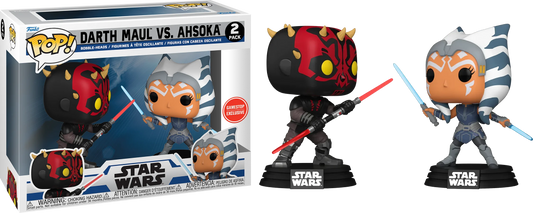 Funko PoP! STAR WARS: Darth Maul Vs. Ahsoka 2-Pack (Gamestop Exclusive)