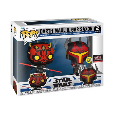 Funko PoP! Star Wars: Darth Maul & Gar Saxon 2-Pack (Glow In the Dark)(Target Con 2023 Limited Editon Exclusive)