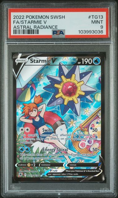 PSA 9 Pokémon TCG: 2022 Starmie V TG13/TG30 Astral Radiance