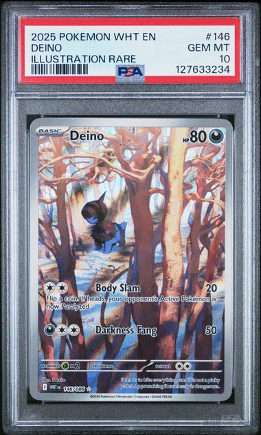PSA 10 Pokémon TCG: 2025 Deino 146/086 - SV: White Flare