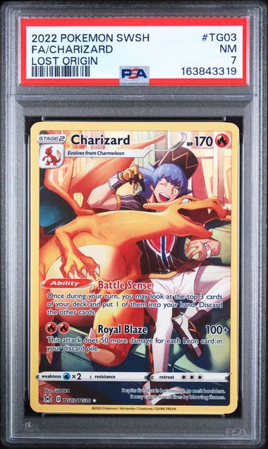 PSA 7 Pokémon TCG: 2022 Charizard TG03/TG30 SWSH: Lost Origin Trainer Gallery