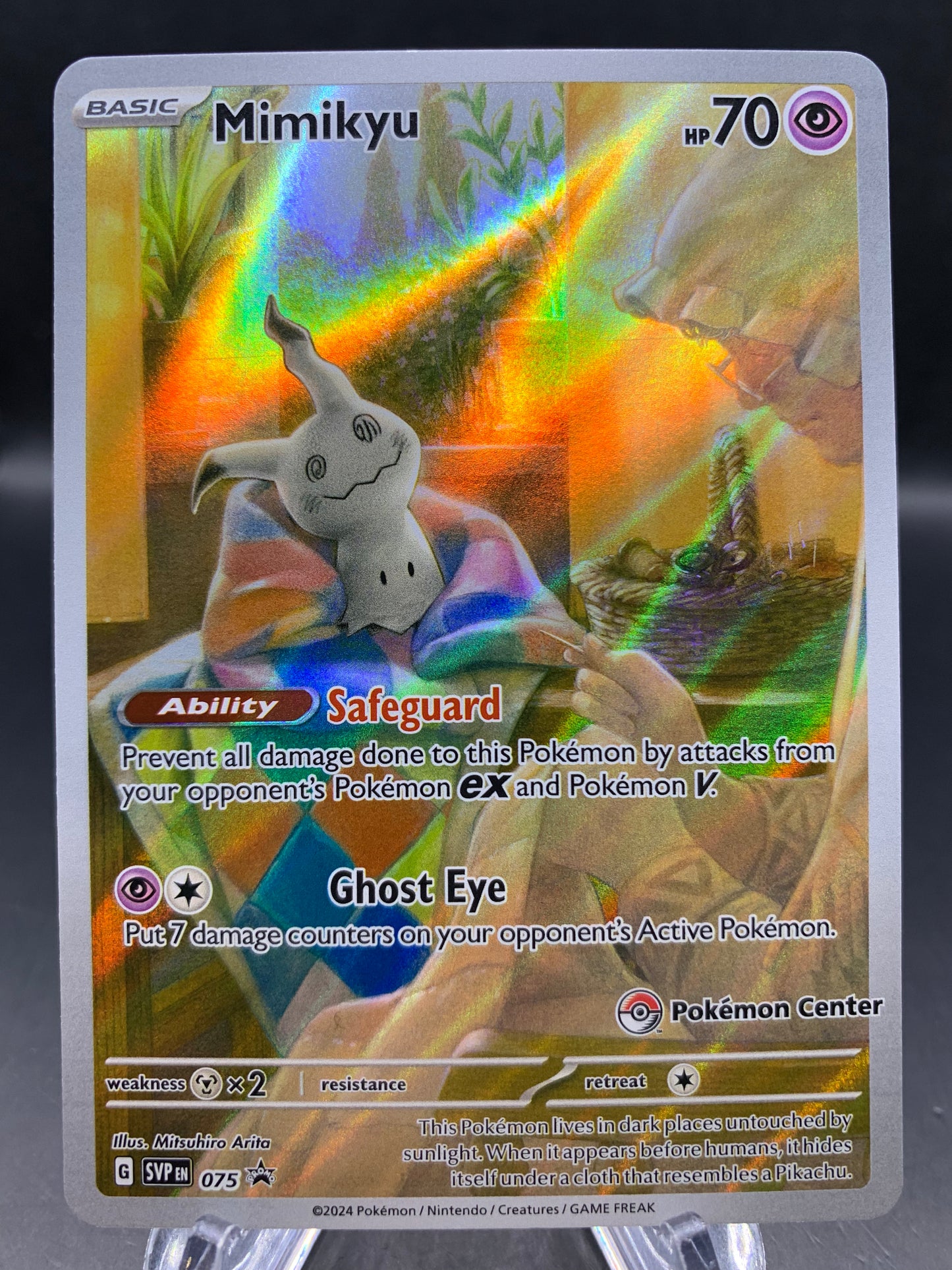 Pokémon TCG: 2024 Mimikyu - #075 - (Pokémon Center Exclusive) SV: Scarlet & Violet Promo