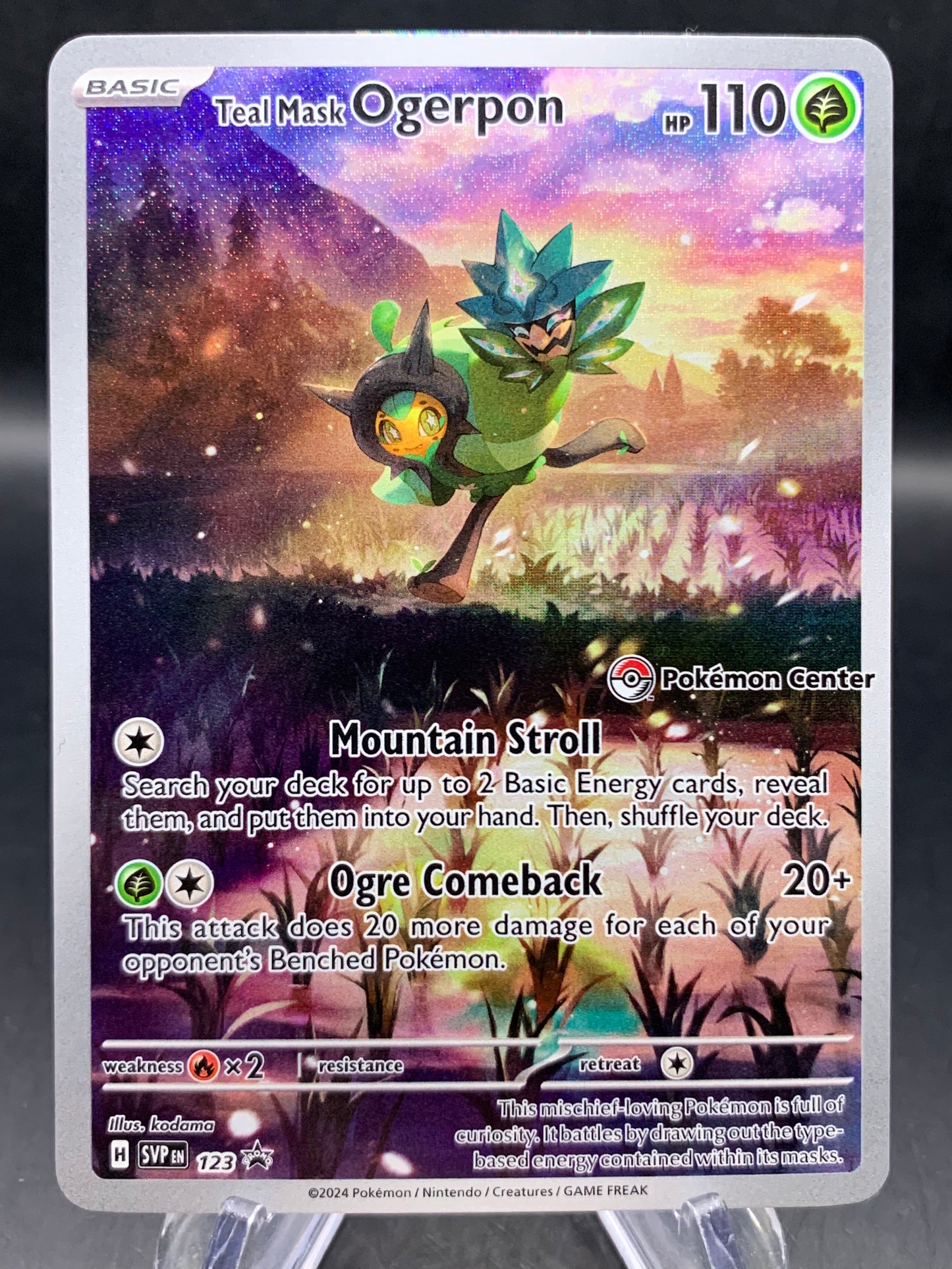 Pokémon TCG: 2024 Teal Mask Ogerpon - #123 - (Pokémon Center Exclusive) SV: Scarlet & Violet Promo