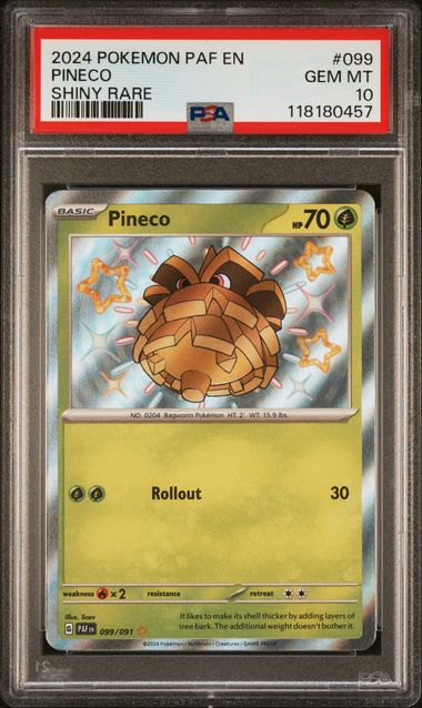 PSA  10 Pokemon TCG: Pineco 099 - Paldean Fates