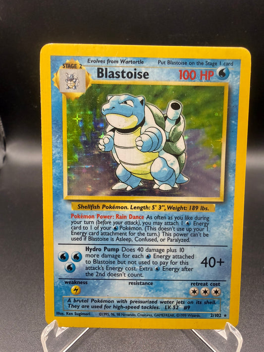 Pokémon TCG: 1999 Blastoise 2/102 Base Set Holo