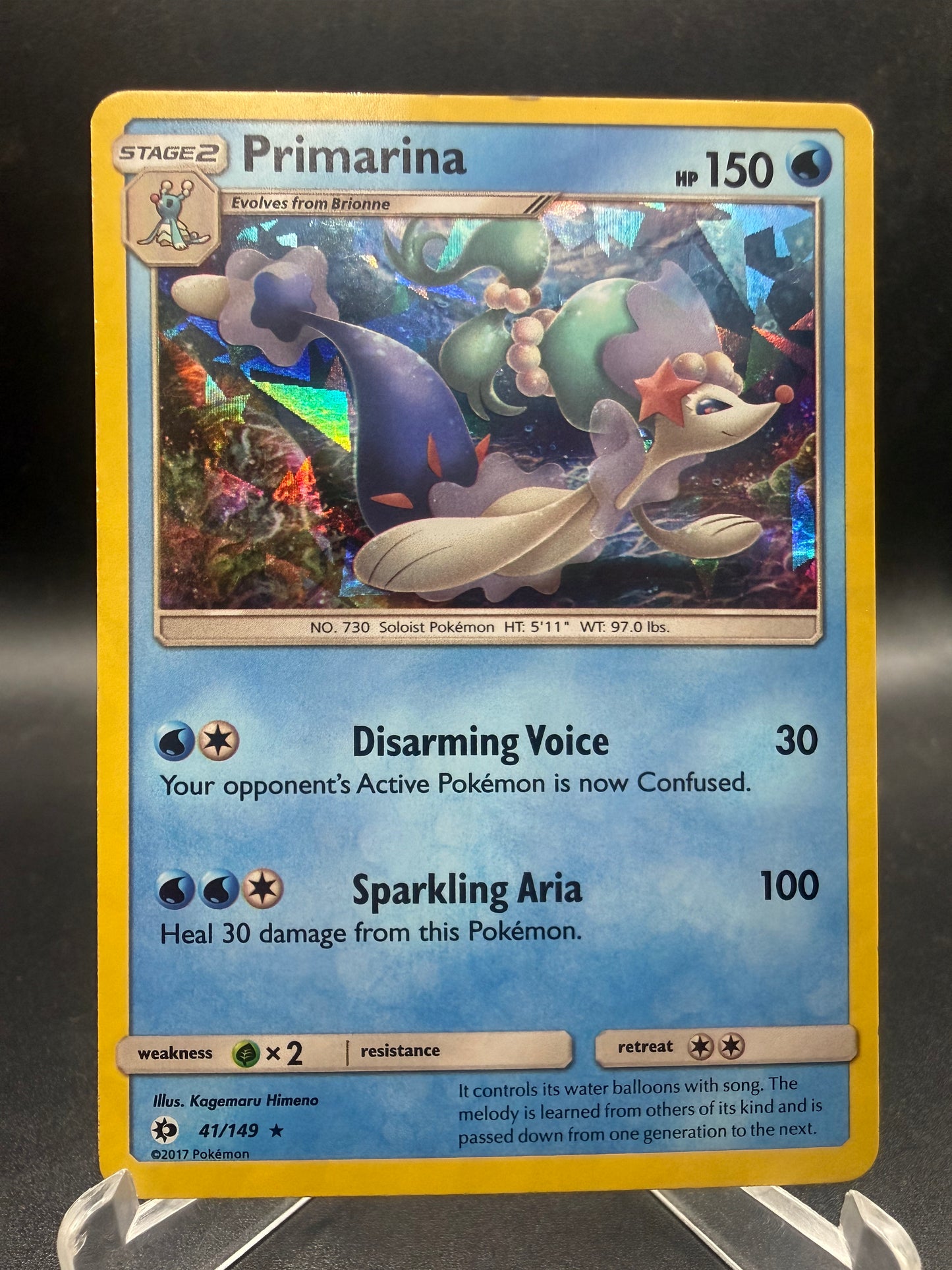 Pokémon TCG: 2017 Primarina - 041/149 (Cracked Ice Holo) - Deck Exclusives (PR)