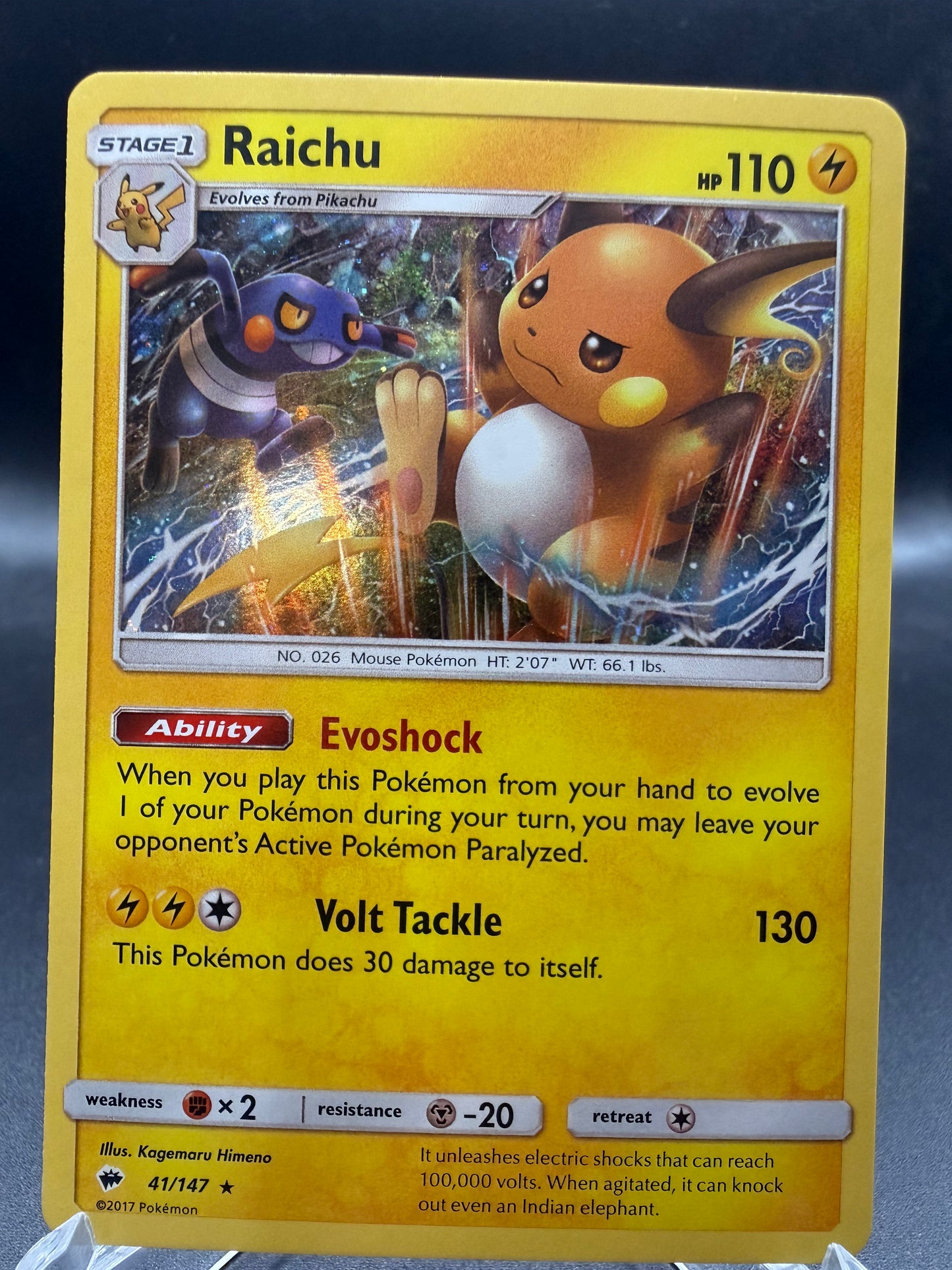 Pokémon TCG: 2017 Raichu - 041/147 - Blister Exclusives BLE