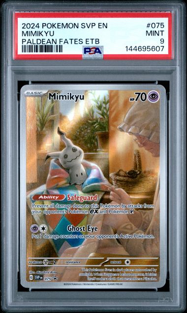 PSA 9 Pokemon TCG: 2024 Mimikyu 075 - Paldean Fates