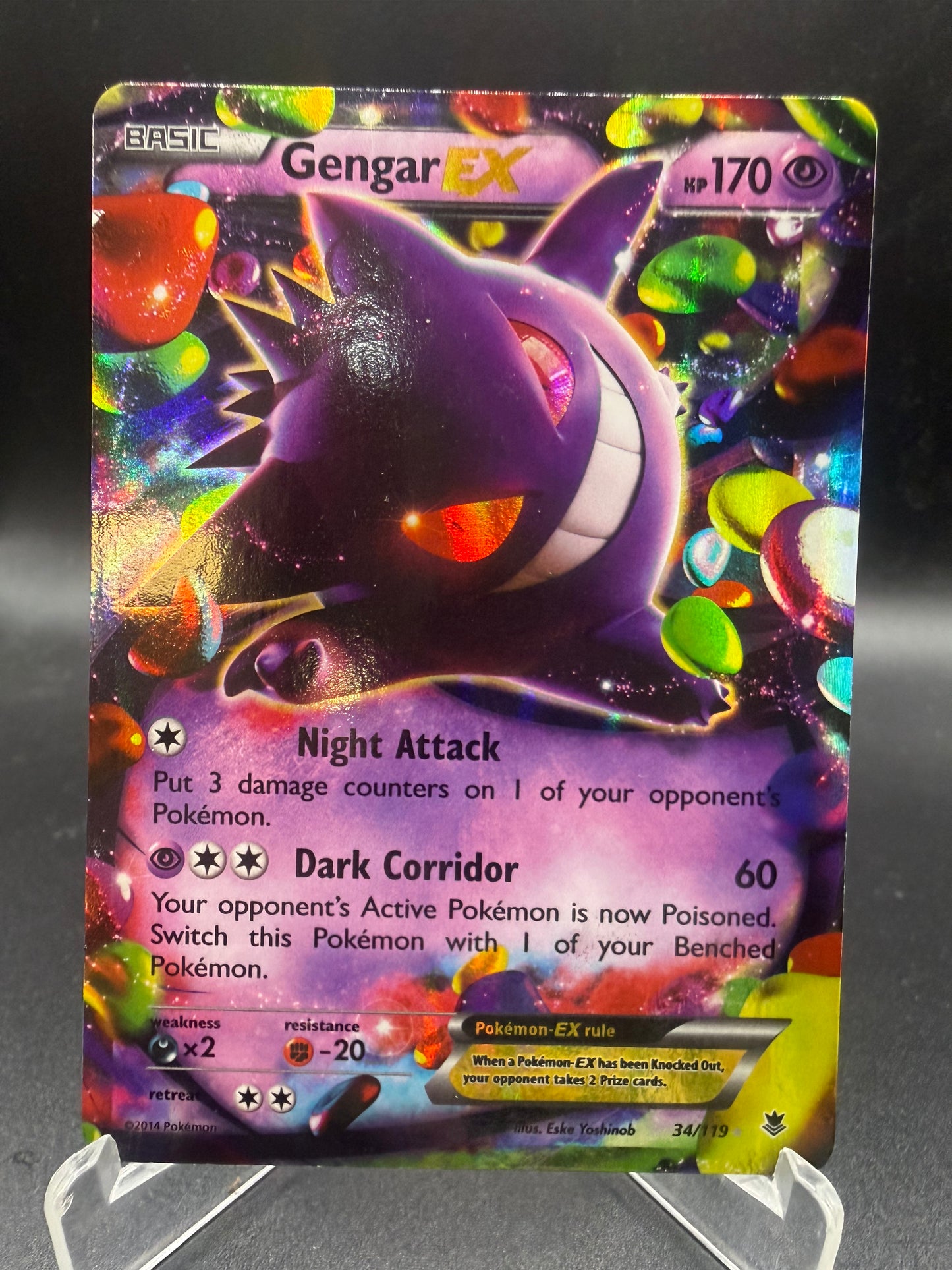 Pokémon TCG: 2014 Gengar EX - 34/119 - XY: Phantom Forces