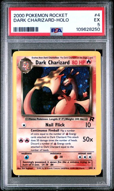PSA 5 Pokémon TCG: 2000 Pokemon Rocket Dark Charizard-HOLO
