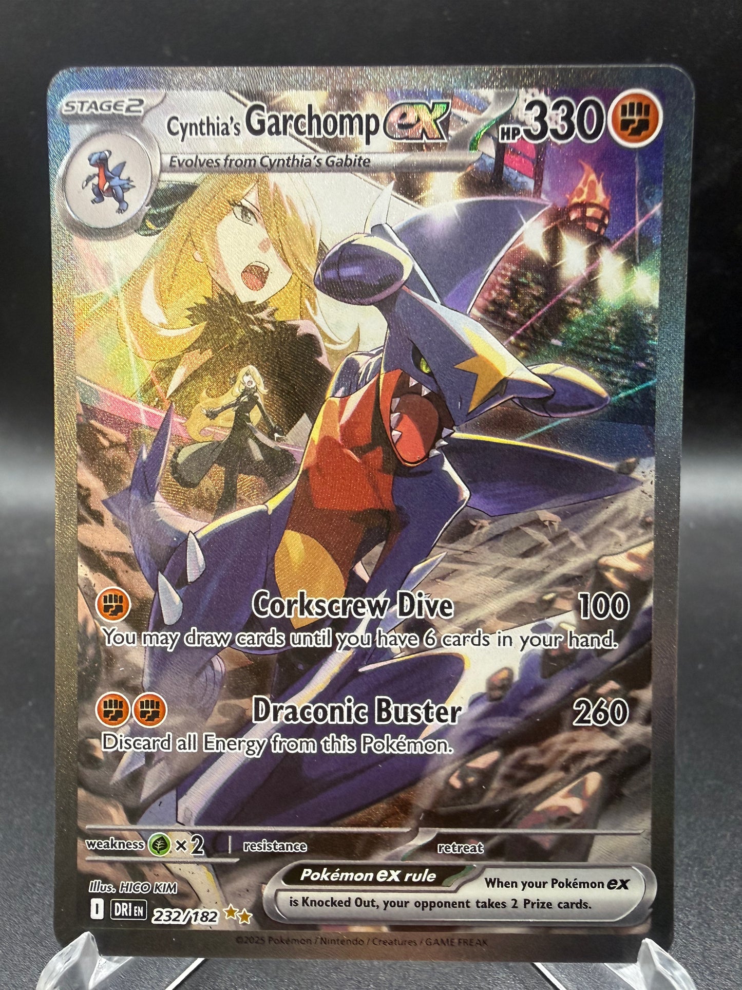 Pokémon TCG: 2025 Cynthia's Garchomp ex - 232/182 - SV: Destined Rivals