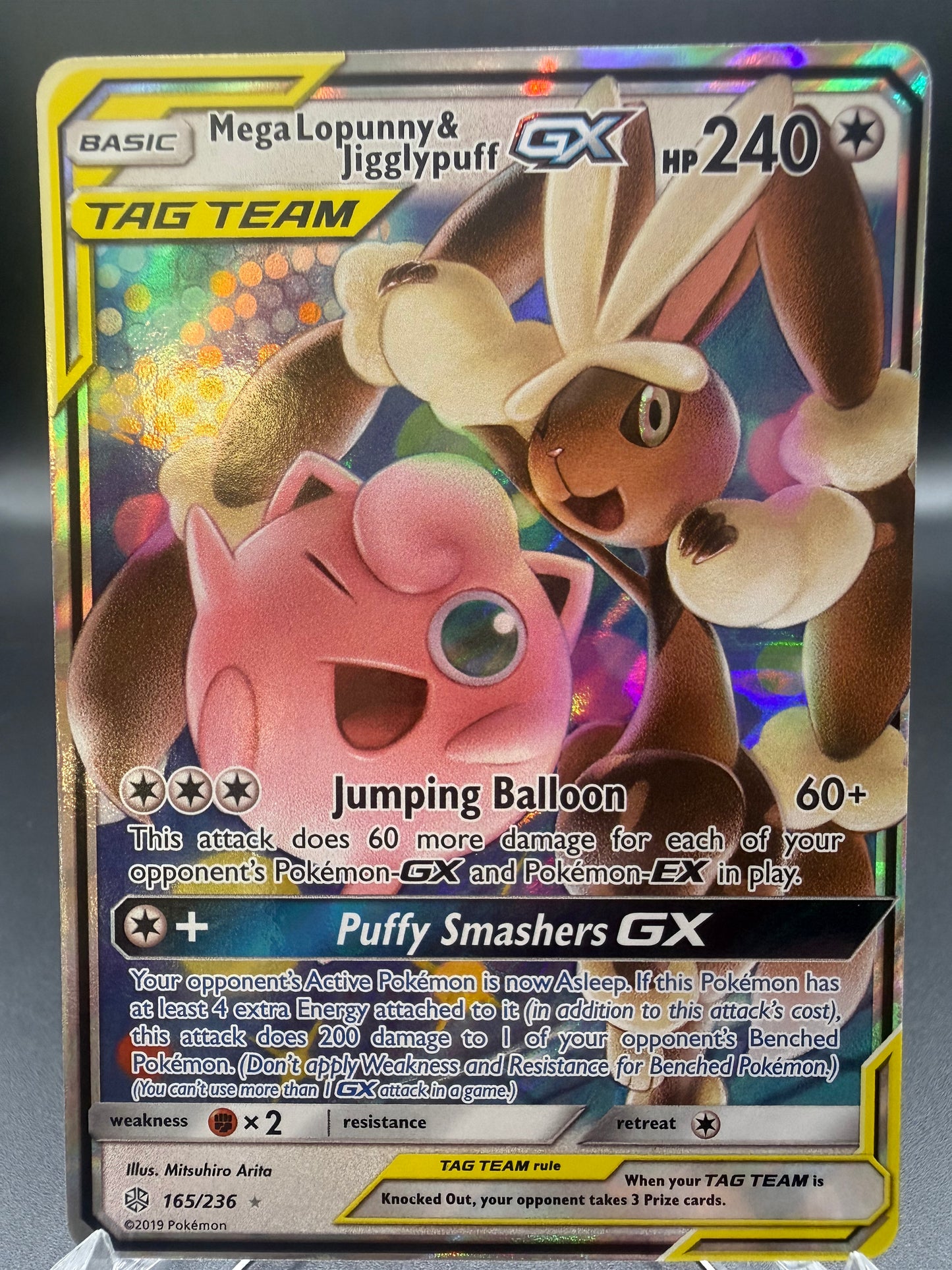 Pokémon TCG: 2019 Mega Lopunny & Jigglypuff GX 165/236 SM: Cosmic Eclipse
