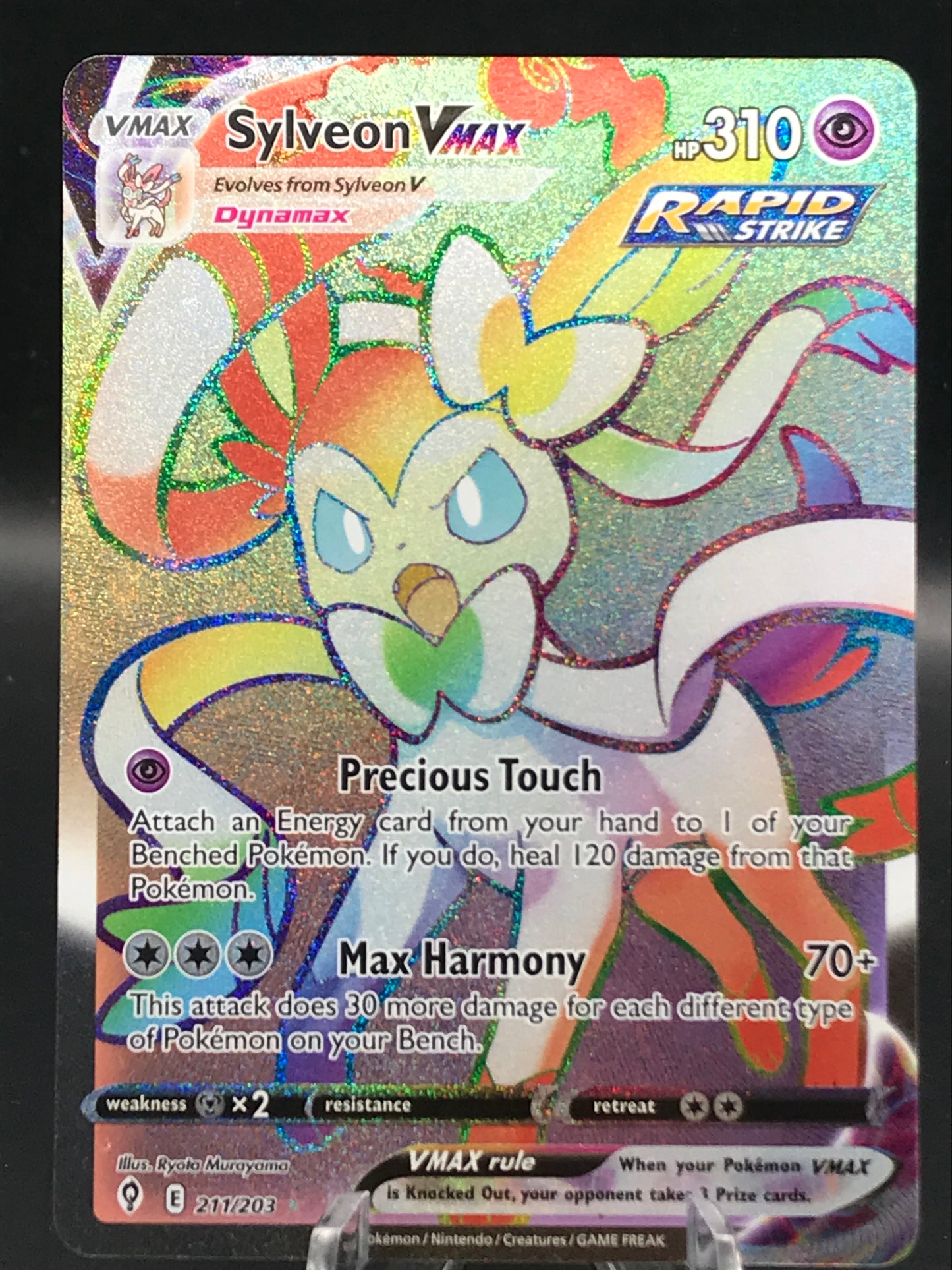 Pokémon TCG 2021 Sylveon VMAX - 211/203 - SWSH07: Evolving Skies