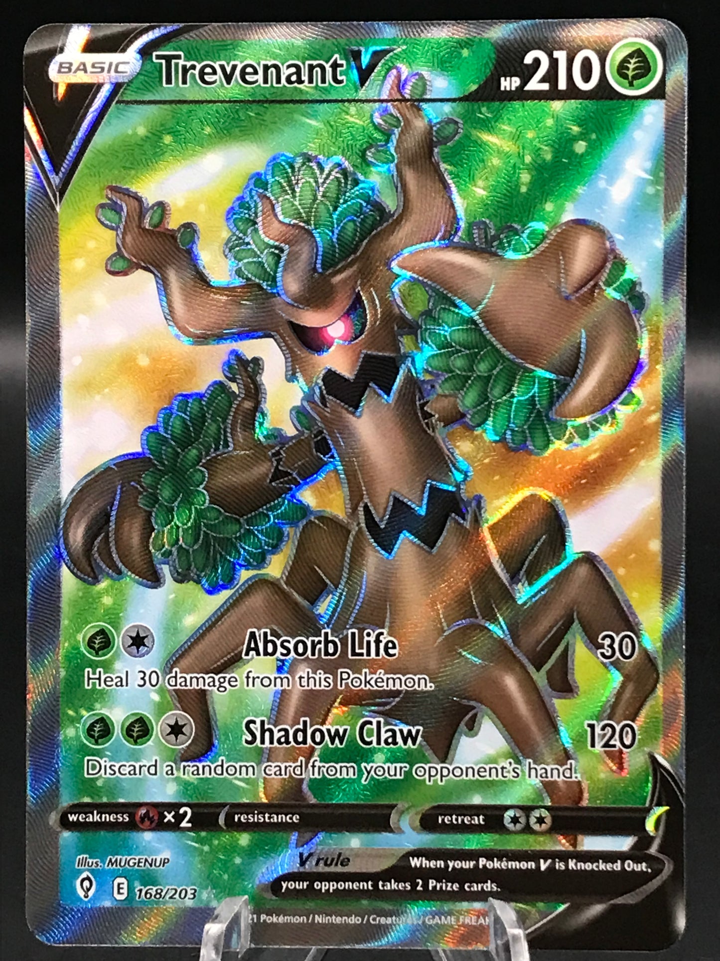 Pokémon TCG 2021 Trevenant V (Full Art) 168/203 - SWSH07: Evolving Skies