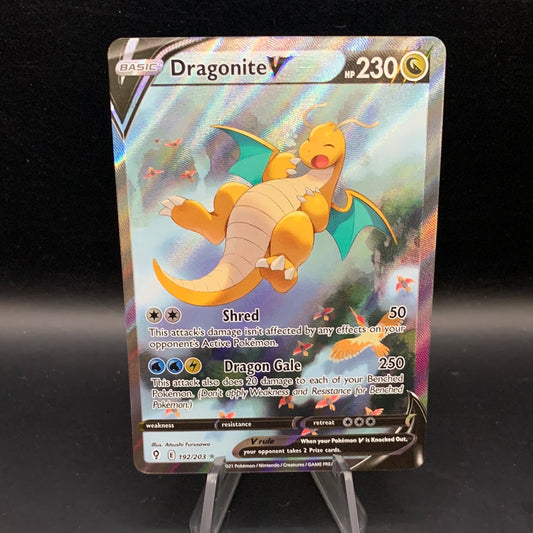 Pokémon TCG: 2021 Dragonite V 192/203 SWSH: Evolving Skies Alt Art