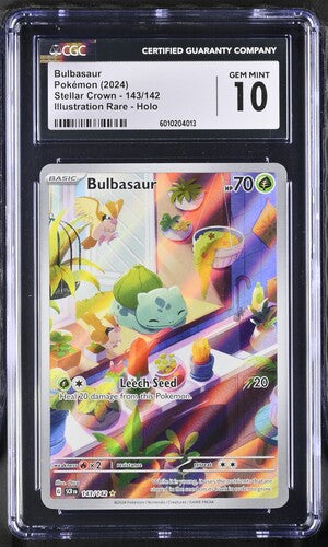 CGC 10 Pokémon: 2024 Bulbasaur 143/142 SV: Stellar Crown