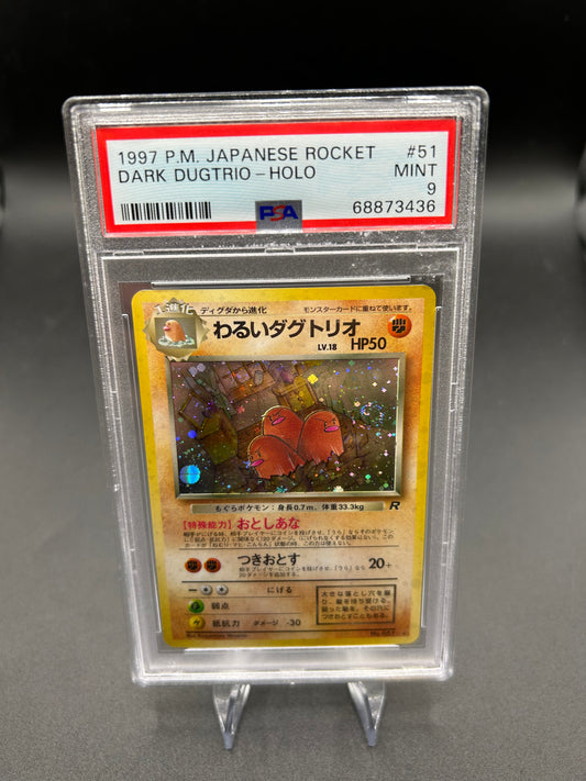 PSA 9 Pokémon TCG: 1997 Japanese P.M Dark Dugtrio - #51 - Rocket