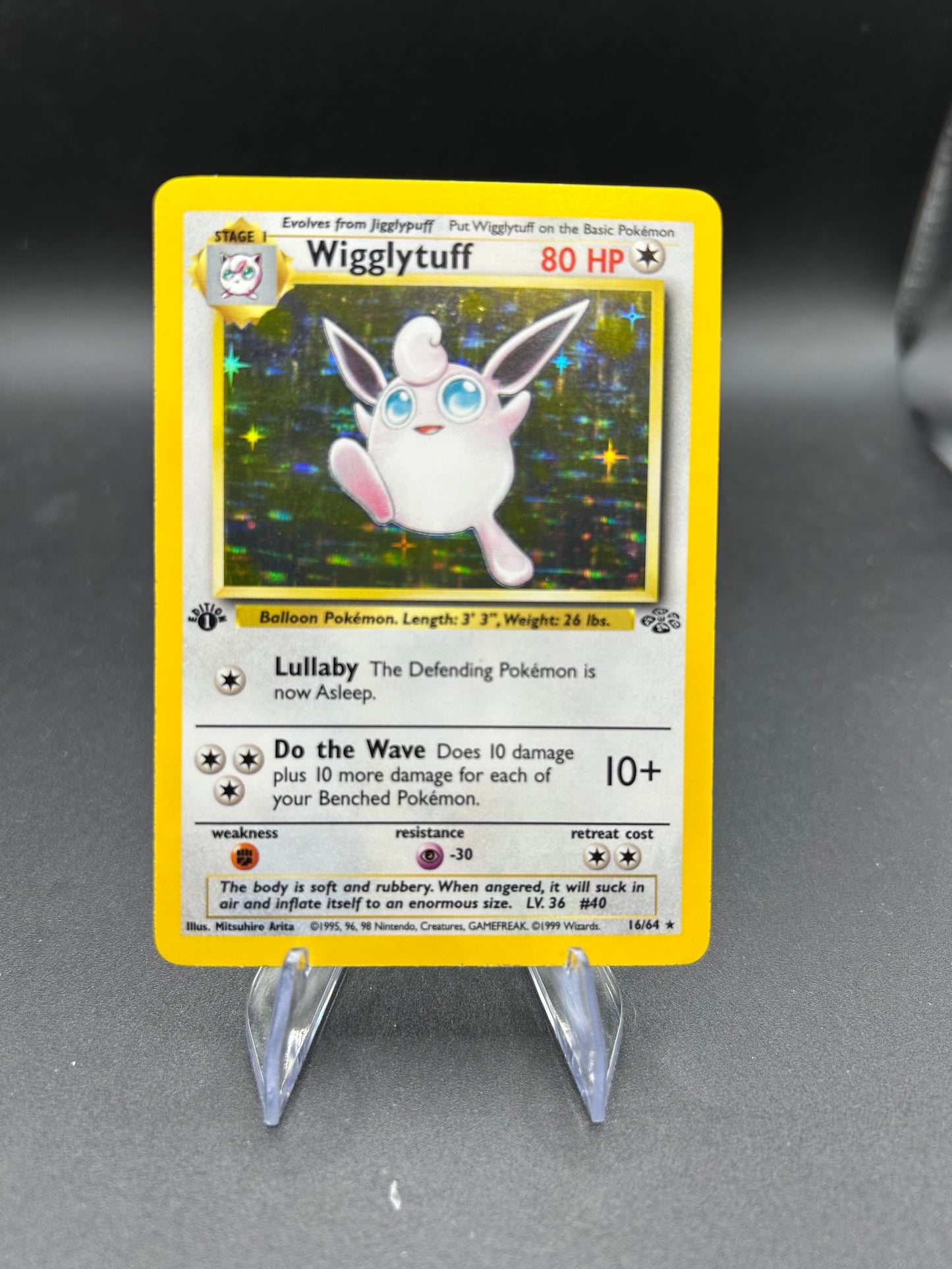 Pokémon TCG: 1999 Wigglytuff 16/64 Jungle 1st Ed Holo