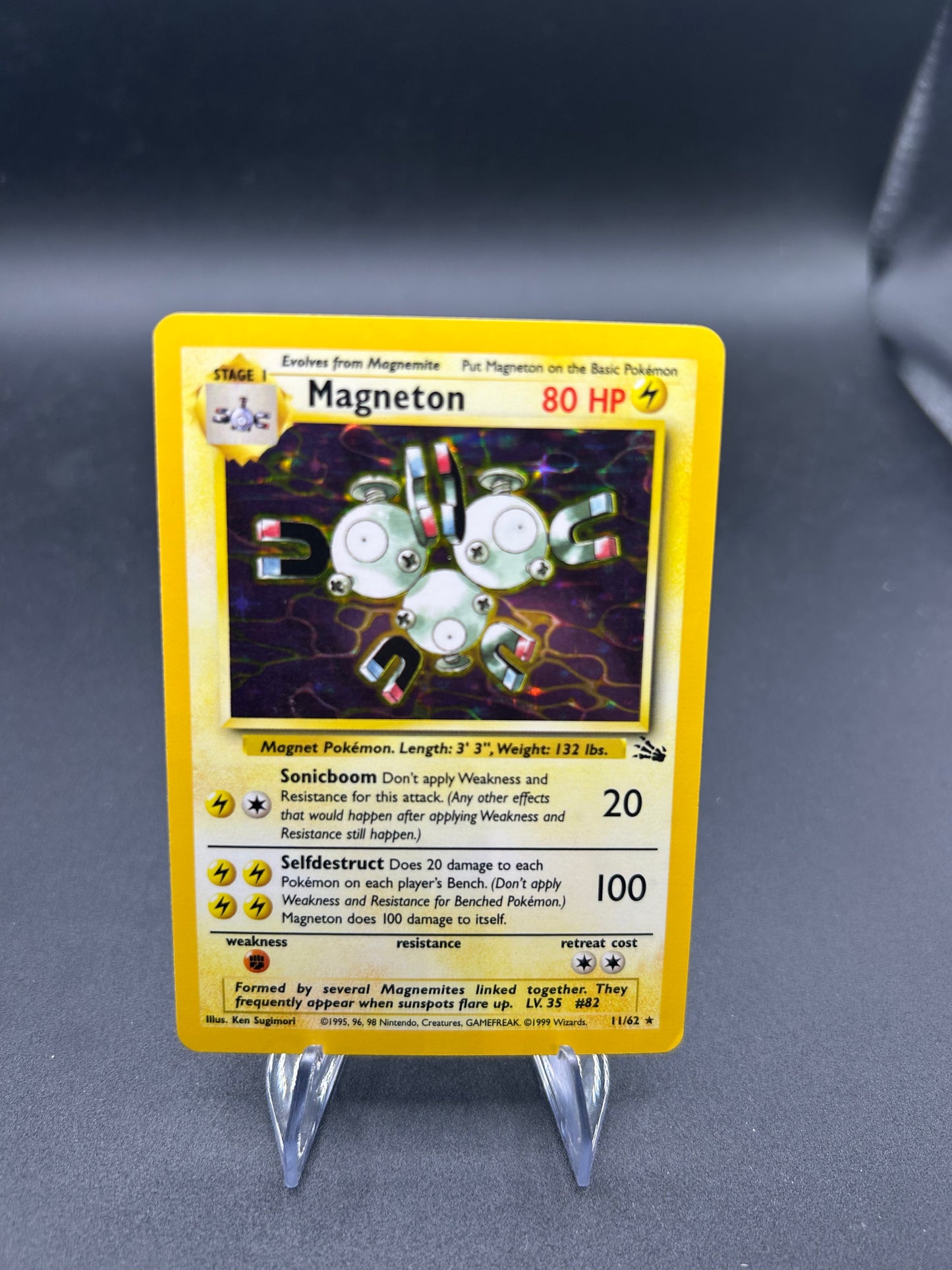 Pokémon TCG: 1999 Magneton - 11/62 - Fossil Unlimited Holo