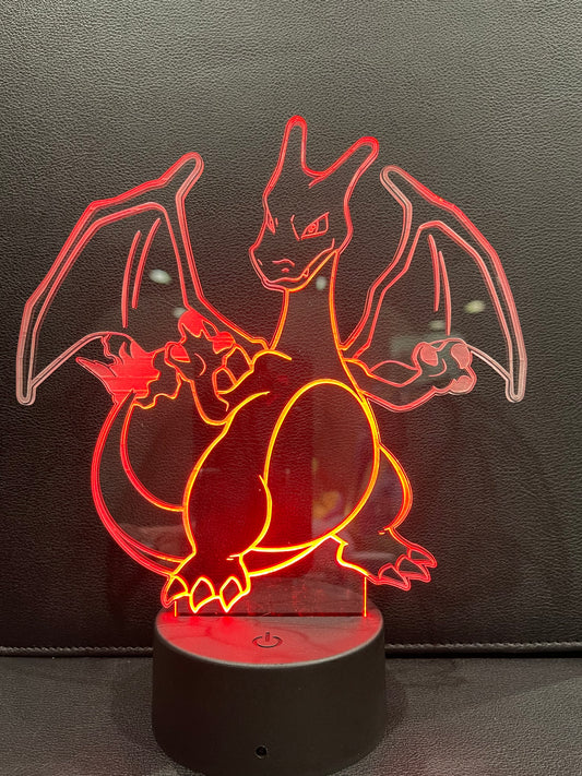 Acrylic Light Stand Charizard LED