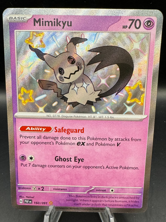 Pokémon TCG: 2024 Mimikyu 160/091 S&V Paldean Fates Baby Shiny