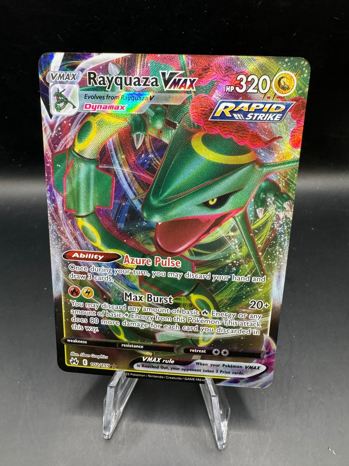 Pokémon TCG: 2023 Rayquaza VMAX 102/159 SWSH: Crown Zenith