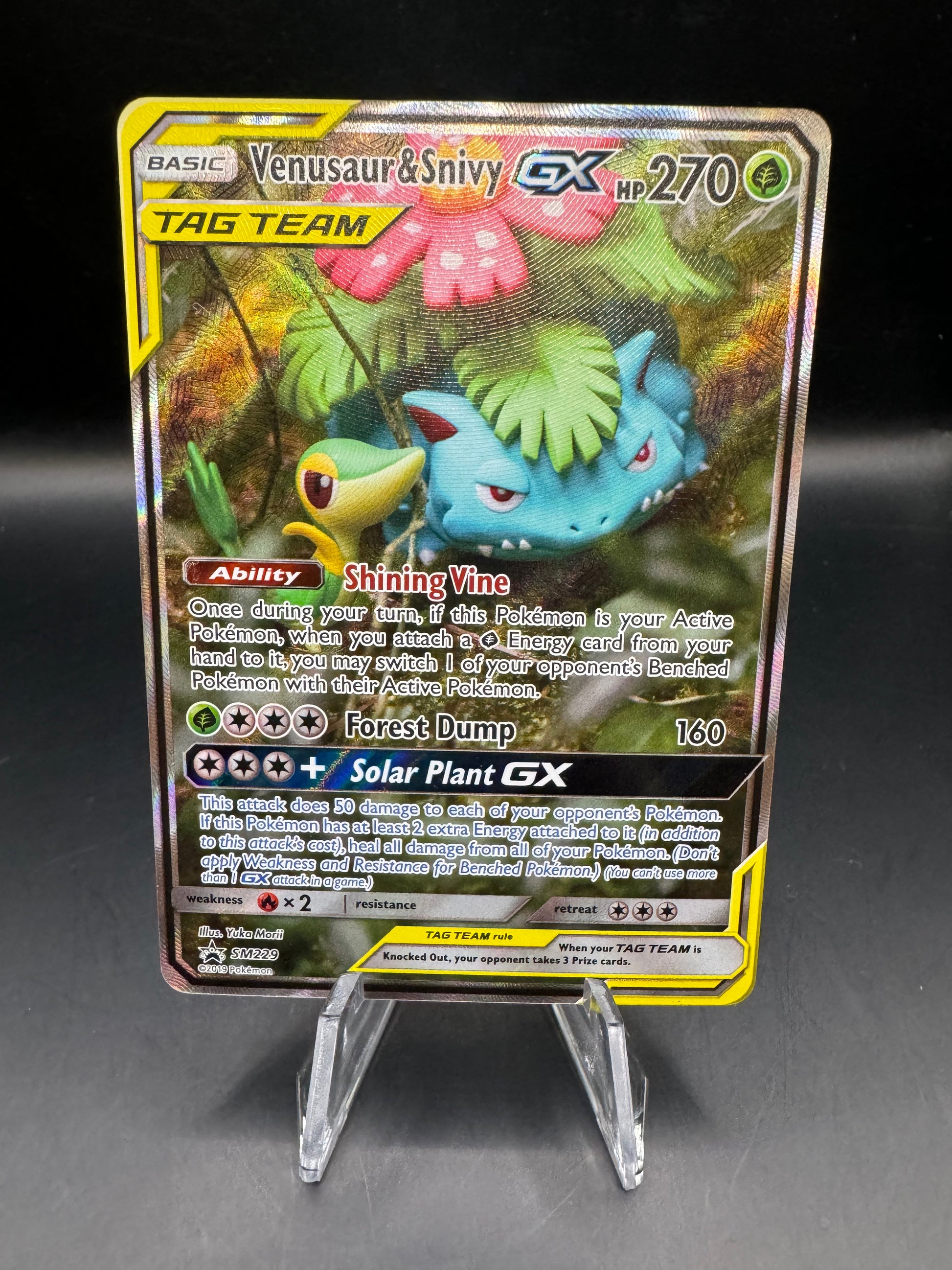 Pokémon TCG 2023 Venusaur & Snivy GX SM229 SM Promos Epic