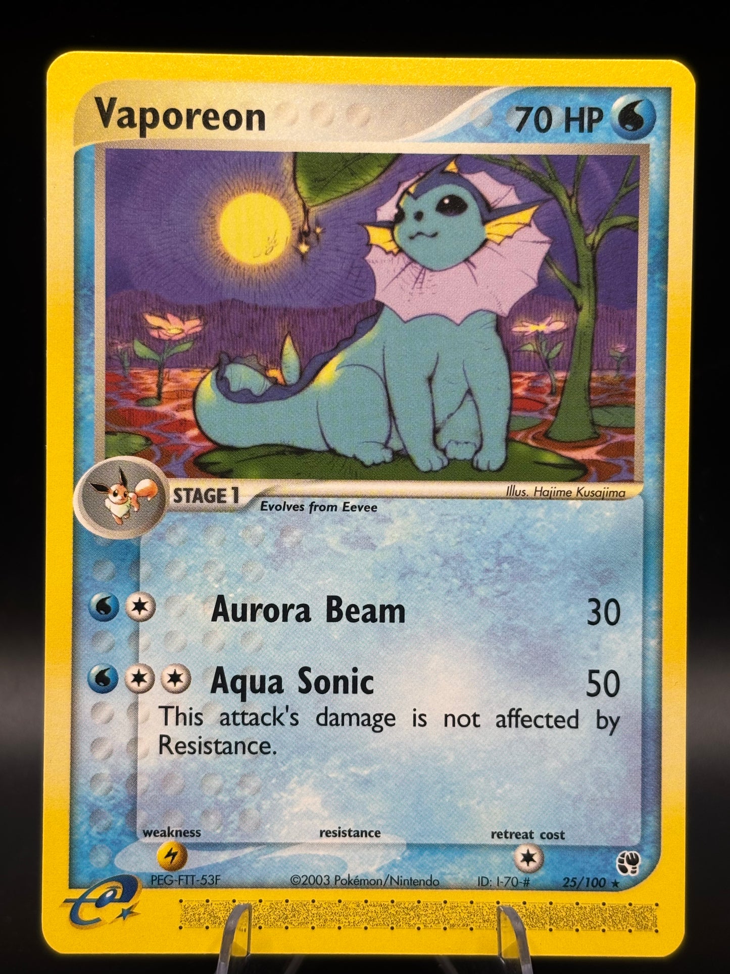 Pokémon TCG: 2003 Vaporeon 25/100 EX: Sandstorm Non Holo
