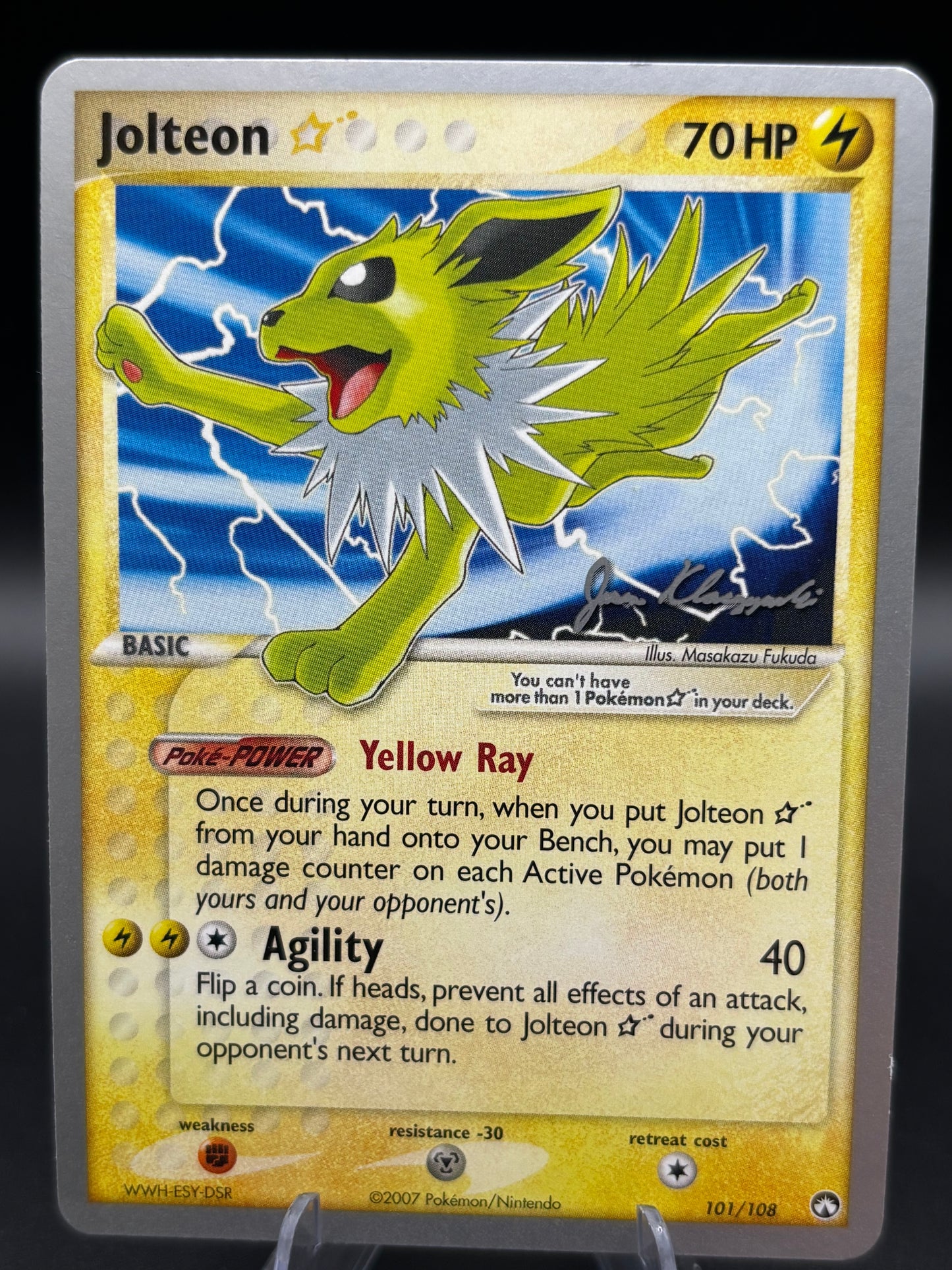 Pokemon TCG: Jolteon Star - 2007 (Tom Roos) - World Championship Decks (WCD)