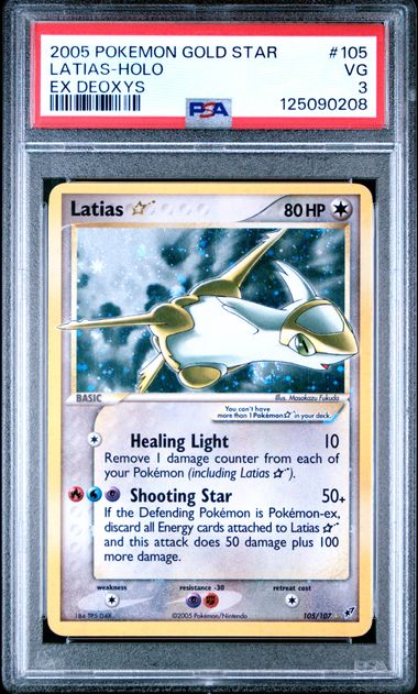 PSA 3 Pokémon TCG: 2005 Latias Gold Star - 105/107 - EX Deoxys