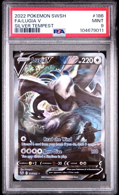 PSA 9 Pokémon TCG: 2022 Lugia V 186/195 Silver Tempest
