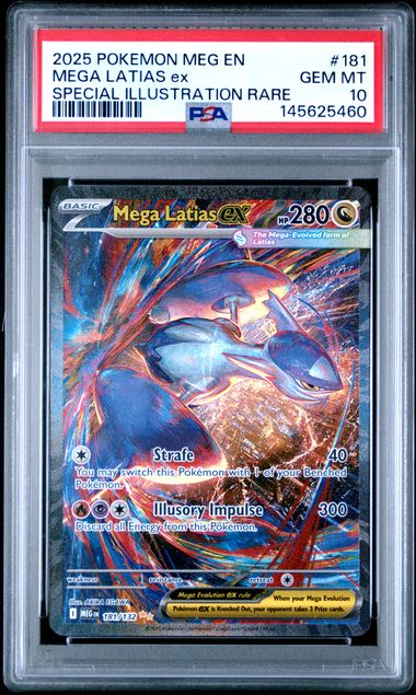 PSA 10 Pokémon TCG: 2025 - Mega Latias ex - 181/132 - MEG: Mega Evolution