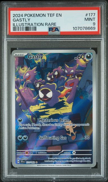 PSA 9 Pokemon TCG 2024 Gastly 177/162 S&V - Temporal Forces