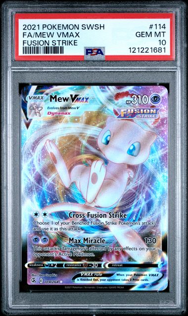 PSA 10 Pokemon TCG: 2021 Mew Vmax 268/264 Fusion Strike Secret