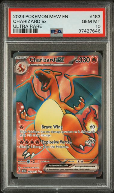 PSA 10 Pokémon TCG: 2023 Charizard ex 183/165 S&V 151 Full Art