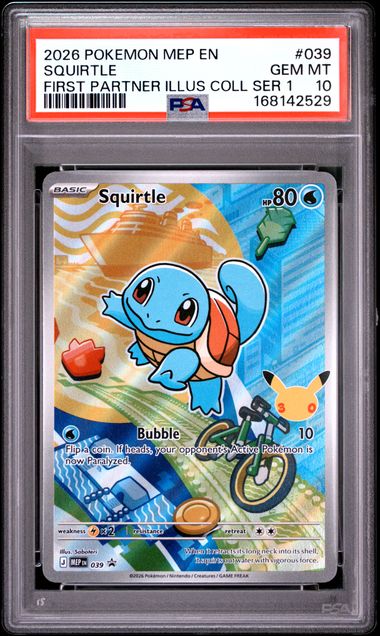 PSA 10 Pokémon TCG: 2026 Squirtle 039 First Partner Illustration Collection Vol. 1