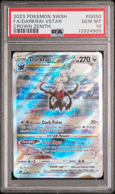 PSA 10 Pokémon TCG: 2023 Darkrai Vstar - GG50/GG70 - SWSH: Crown Zenith
