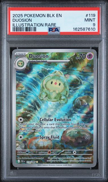 PSA 10 Pokémon TCG: 2025 POKEMON BLK EN-BLACK BOLT #119 DUOSION ILLUSTRATION RARE