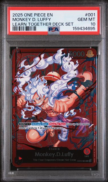 PSA 10 One Piece TCG: 2025 Monkey D. Luffy ST21-001  Learn Together Deck Set