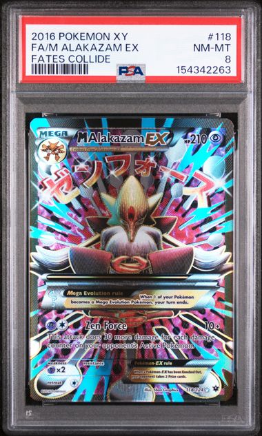 PSA 8 Pokémon TCG: 2016 M Alakazam EX - 118/124 - XY: Fates Collide