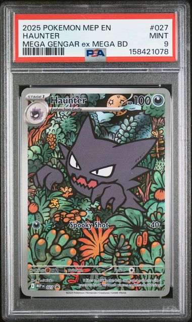 PSA 9 Pokémon TCG: 2025 Haunter - #027 - MEP: Mega Evolution Promo