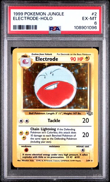 PSA 6 Pokemon TCG: Electrode 2/64 Jungle